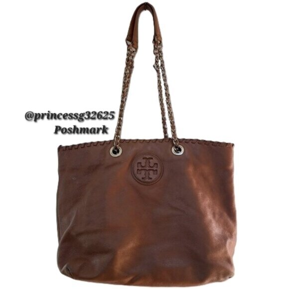 ᴛᴏʀy ʙᴜʀᴄʜ ʙʀᴏᴡɴ ʟᴇᴀᴛʜᴇʀ ᴍᴀʀɪᴏɴ ᴇᴀꜱᴛ ᴡᴇꜱᴛ ᴛᴏᴛᴇ ʙᴀɢ - Picture 2 of 13